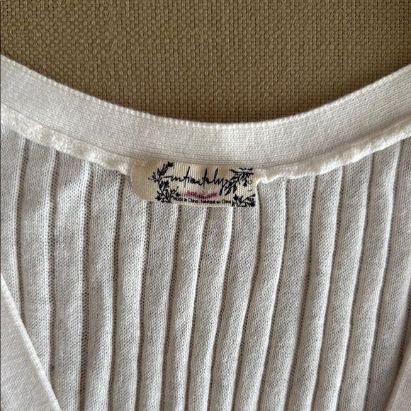 Free People Ivory Ribbed Tank - Picture 2 of 2